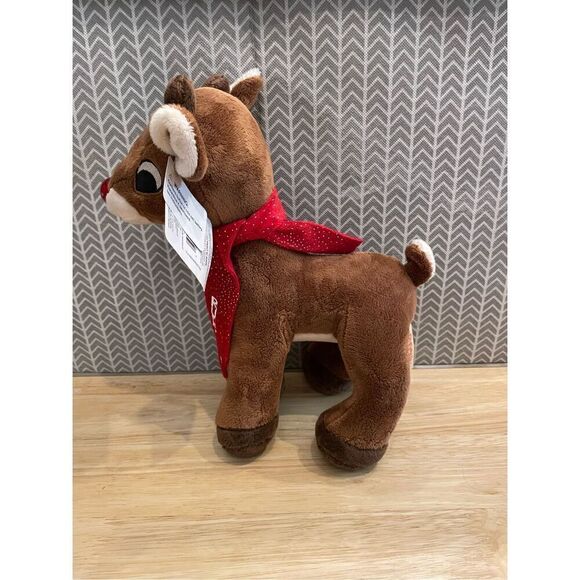Rudolph the Red-Nosed Reindeer Musical Light Up Plush Stuffed Toy 11” - Picture 4 of 7